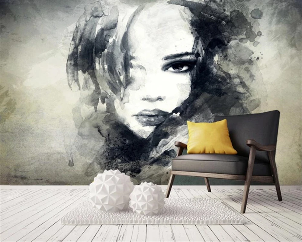 

beibehang Customized modern fashion decorative painting three-dimensional beautiful beauty papel de parede wallpaper