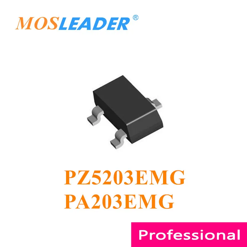 

Mosleader PZ5203EMG PA203EMG SOT23 3000PCS PZ5203 PA203 P-Channel 20V 30V Made in China High quality