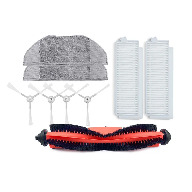 Accessoires de pièces de rechange pour Xiaomi Mijia G1 MJSTG1, ensemble d'accessoires de remplacement pour aspirateur, 1 x brosse principale, 2 x brosse latérale,1 x chiffon de vadrouille, 2 x filtres
