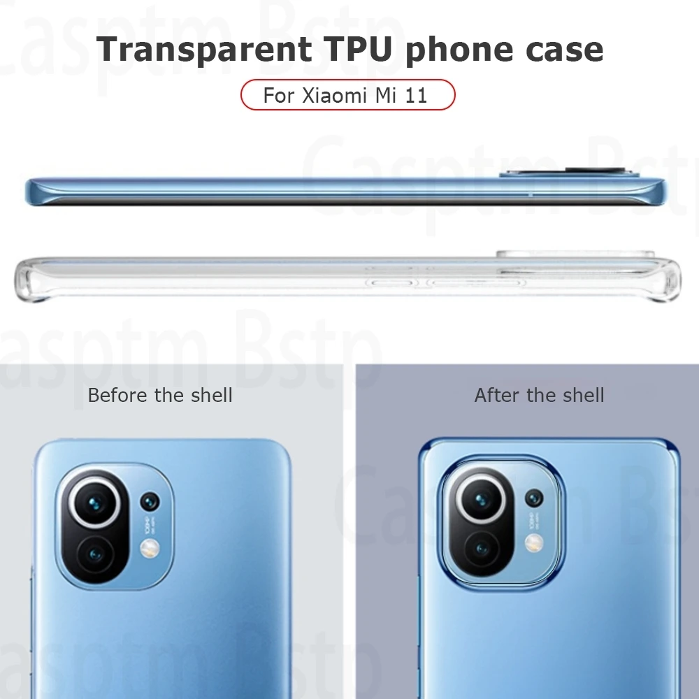 For Xiaomi Mi 11 Lite Case Slim Soft TPU Clear Case For Xiaomi Mi 11 12s Pro 11 Lite 5G NE Cover For Xiaomi Mi 13T 12T 14 Pro