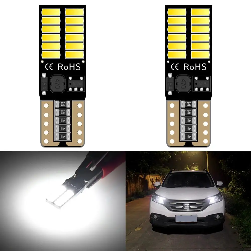 2x T10 CANBUS Car Parking 192 W5W LED Clearance Light For Skoda Octavia A5 A7 2 1 Rapid Fabia 1 2 Superb Yeti Spoiler Felicia RS