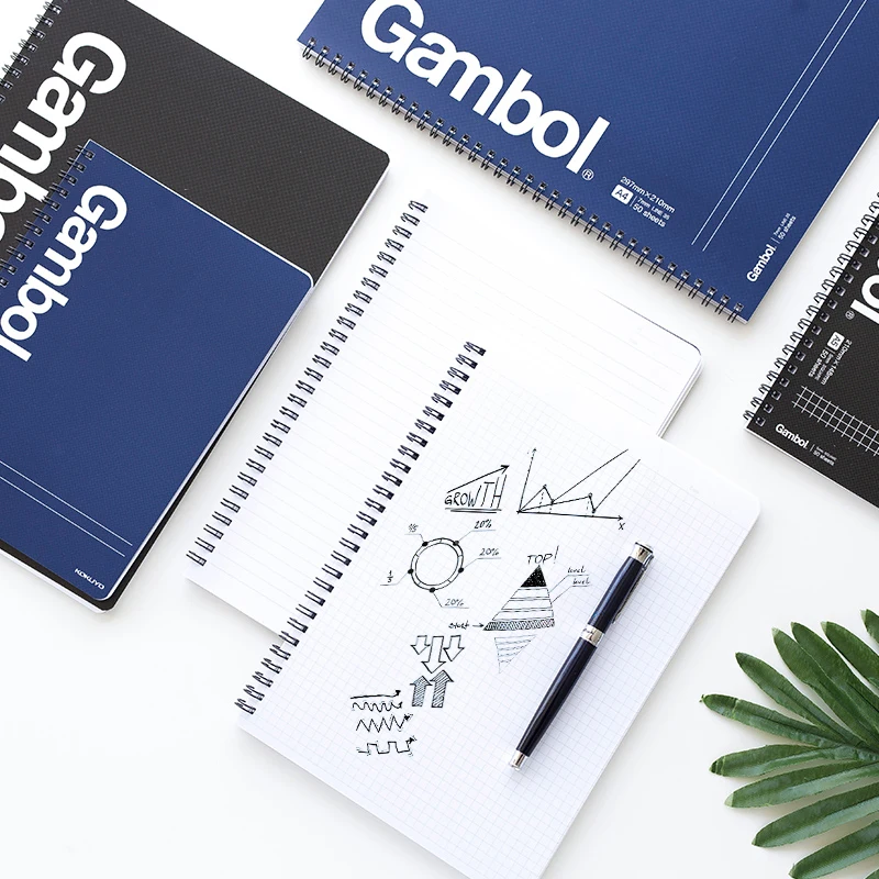 KOKUYO Gambol Notebook A5/B5 - 50 Sheets - 5mm Square 7mm Line Soft Ring Loose Note Diary Planner Journal Office School A6744