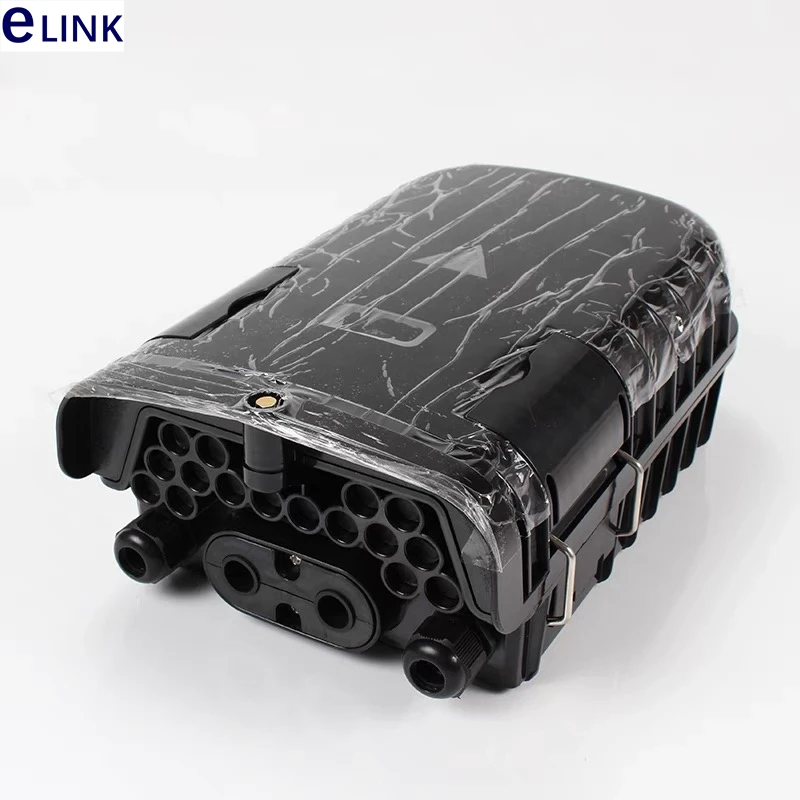 صندوق توزيع ELINK-Waterproof ، 16 ، 285*190*100 Core ، IP65 ABS ، صندوق توصيل أسود ، ترميز 1x16
