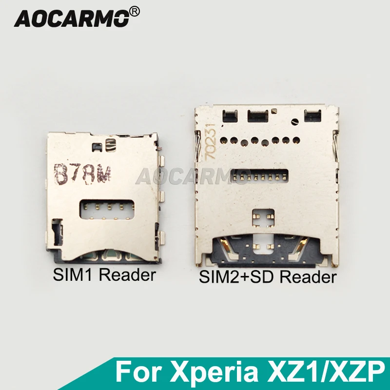 Dower me leitor de cartão sim de microsd, conector de suporte sim1 sim2 para sony xperia xz premium xzp g8142 g8141/xz1 g8341 g8342