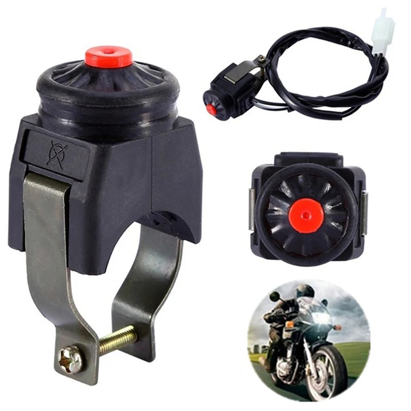 

Motorcycle Kill Switch Red Push Button Horn Starter Dirt Bike ATV UTV Dual Sport