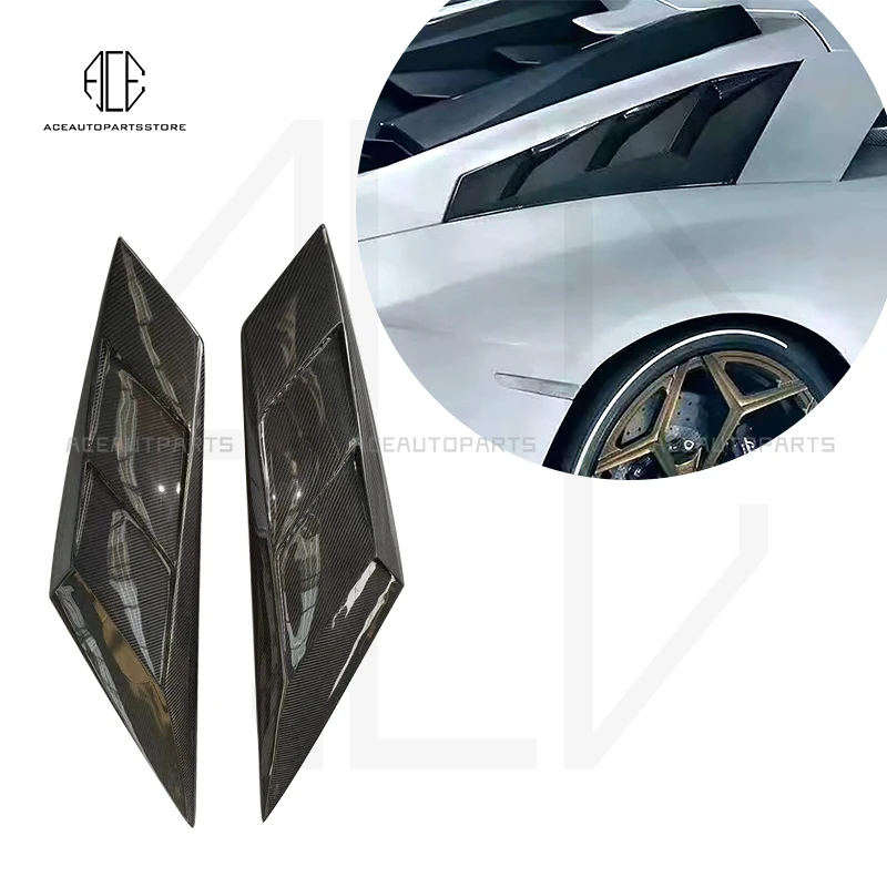 Car Accessories For Lamborghini LP700 LP720 Carbon Fiber novi Style Side Vent Glossy Fibre Air Intake Duct Rear