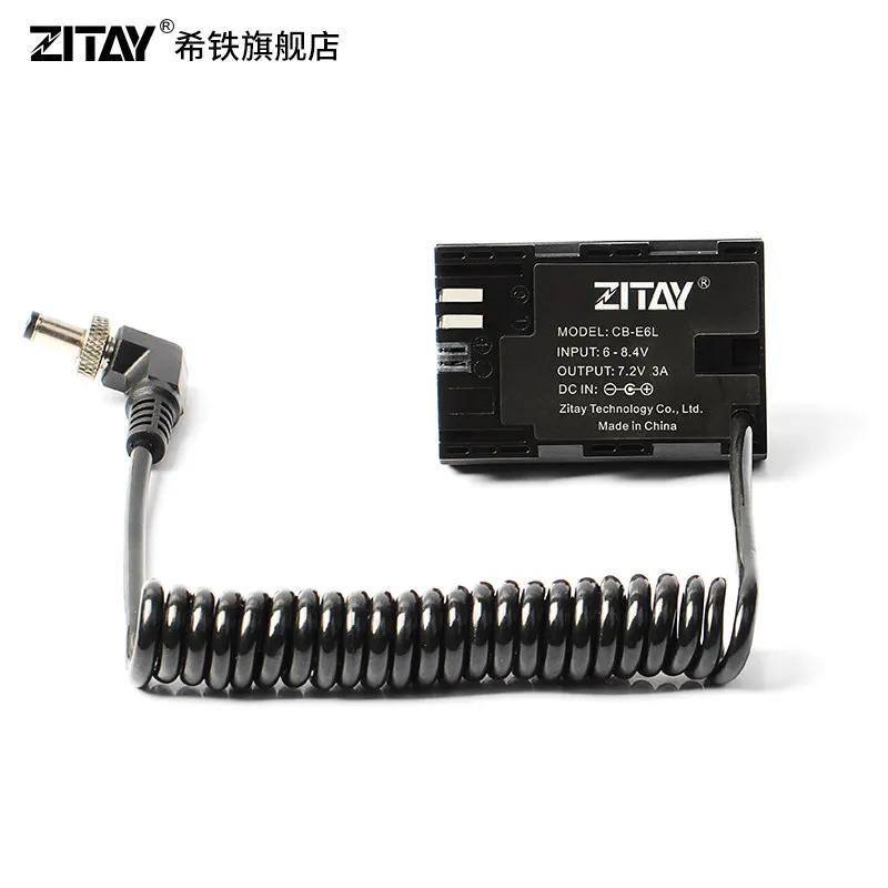 

ZITAY LP-E6 to DC Dummy Battery for Canon 5D2/5D4/70D/80D Camera