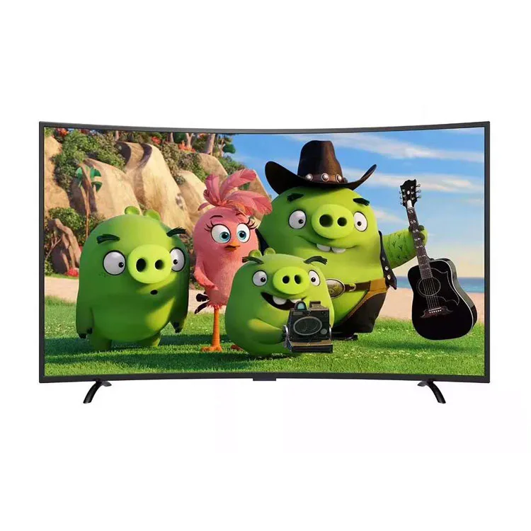 

Curved lcd monitor screen 4K LED television wifi TV 55 65'' inch Smart TV Android system multi langauges Television TV