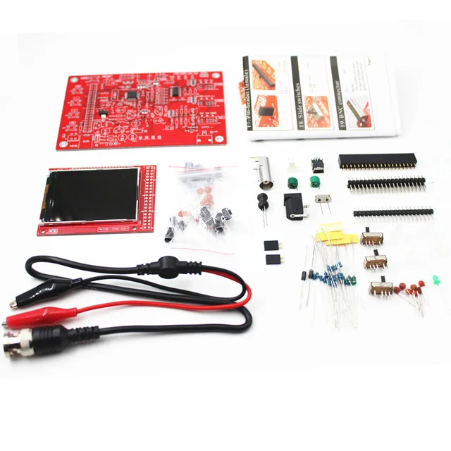 Kit de osciloscopio Digital de bolsillo DSO138, 2,4 "TFT, SMD soldado + acrílico, carcasa de bricolaje para DSO138