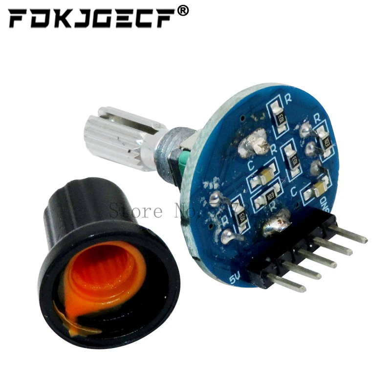 360 Degrees Rotary Encoder Module Rotary Potentiometer Analog Knob Module for Arduino KY-040 RV09 Rotary Encoder EC11 Knob Cap