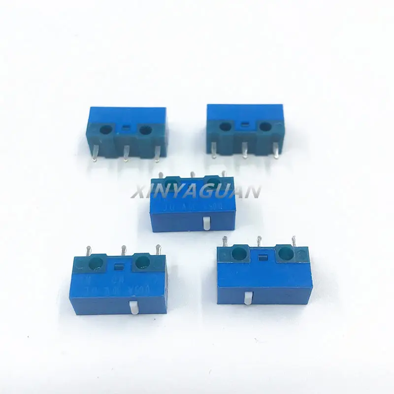 

Free Shipping 5Pcs HUANO Mouse Micro Switch blue shell white point 20 million times computer mouse 3pins button switch