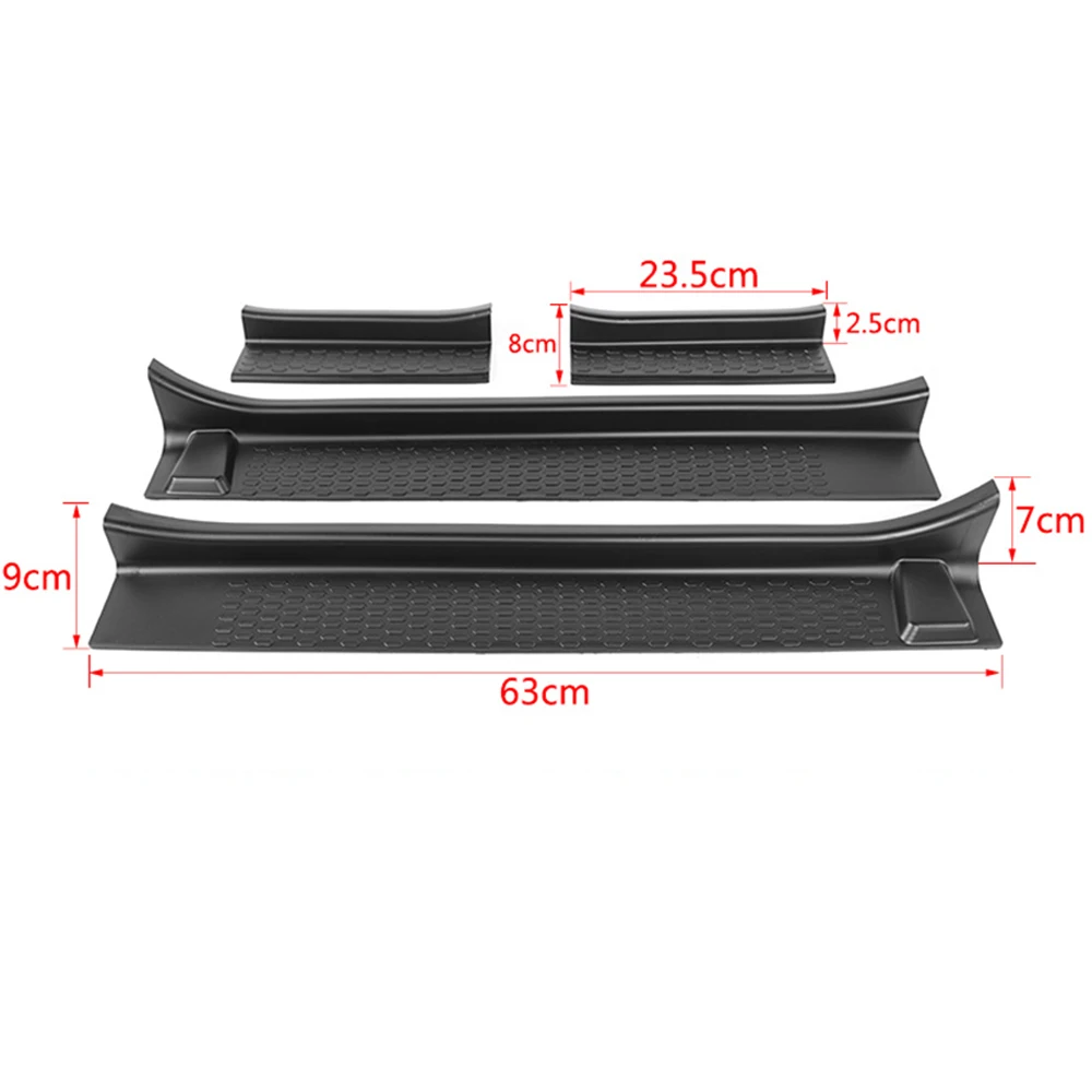 Car Door Sill Guards Door Entry Guards Mat Protector for Jeep Wrangler JL Gladiator JT 2018 2019 2020 2021 2022 2023 Accessories