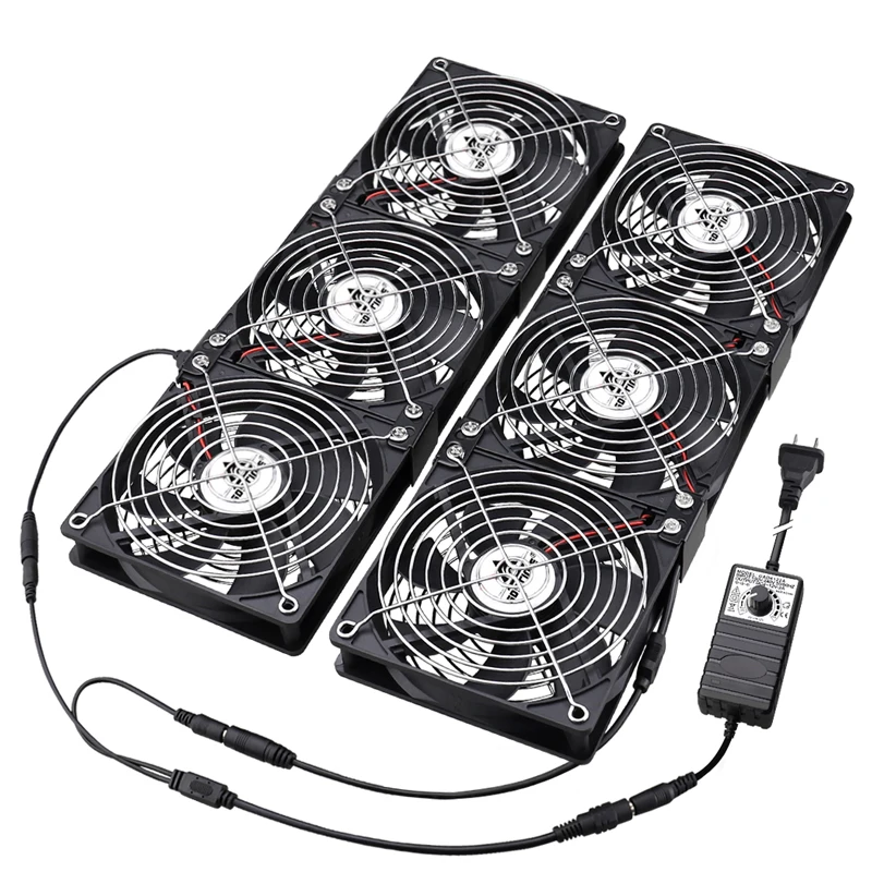 Gdstime 120มม.พัดลม12ซม.12V 220V Btc เครื่องแชสซี Workstation ตู้หม้อน้ำความเร็วสูงรุนแรงพัดลมเซิร์ฟเวอร์