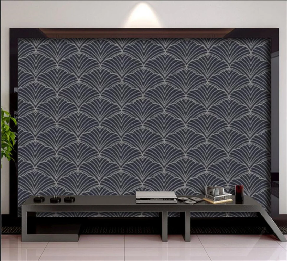 Papel de parede personalizado linha ginkgo flor mural estéreo tv fundo sala estar quarto decoração casa 3d