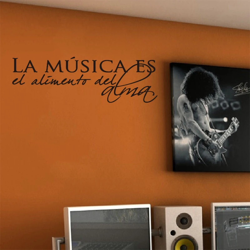 Spanish Quote Music Wall Sticker Wall Artist Residence Decoration Wallpaper Poster Living Room Bedroom Vinyl Art Murals Decals