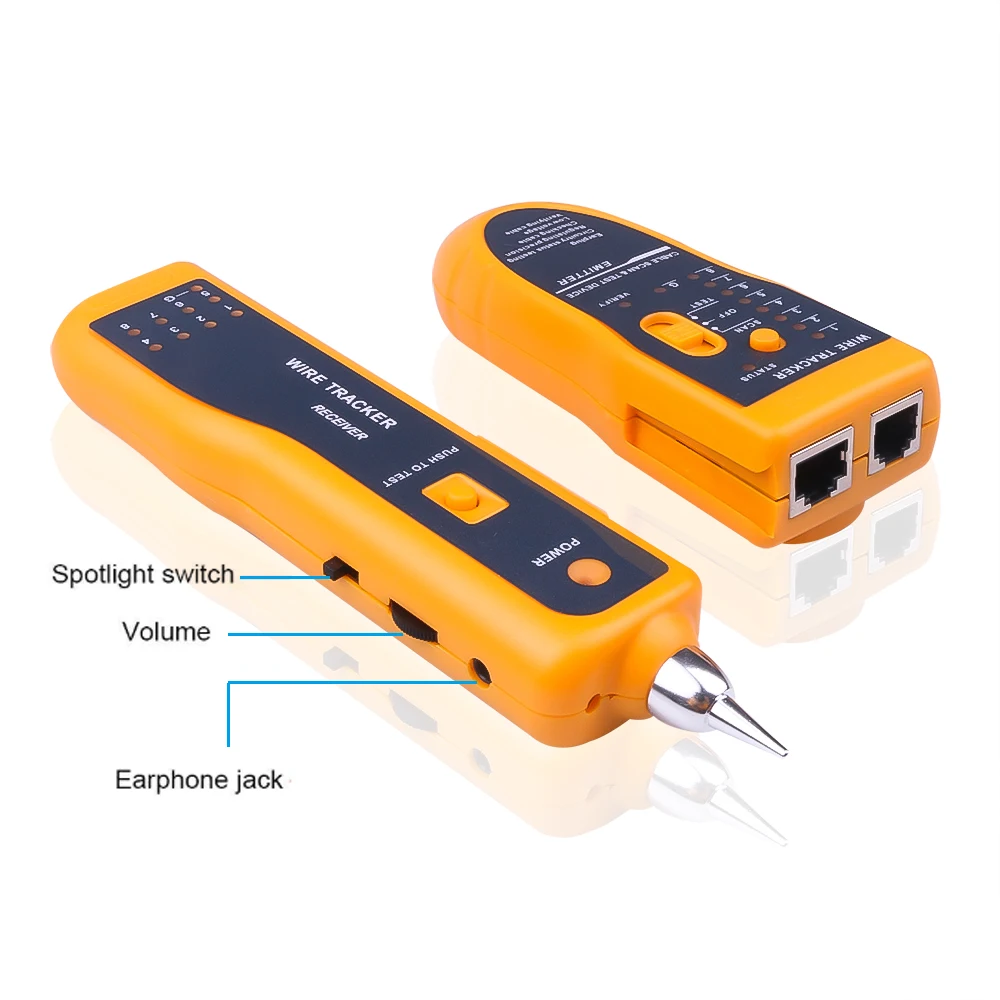 JW-360 LAN ağ kablosu test cihazı tanı Cat5 Cat6 RJ45 UTP STP hattı bulucu RJ11 telefon telefon tel izleyici izleyici