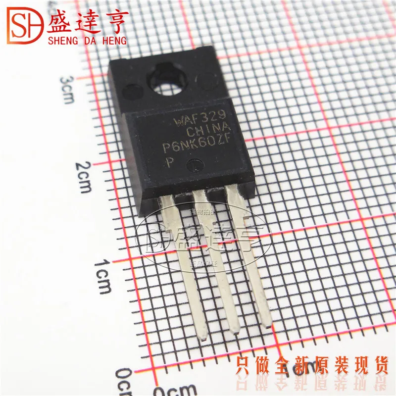 10Pcs/Lot STP6NK60ZFP 6A 600V TO-220F DIP MOSFET Transistor  NEW Original In Stock