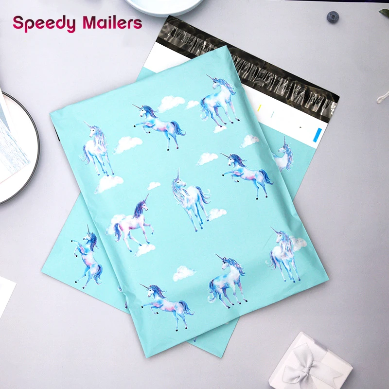 

50pcs/Pack 10X13'' Printed Poly Mailer Gift Packaging Envelopes Courier Shipping Envelope Bags Self Seal Clothes Mailing Bag