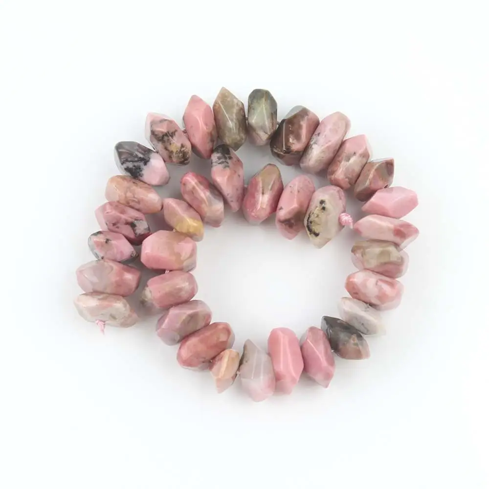 Natural Rhodonite Beads 6x11mm Irregular Special Cut Gems Stone Beads for Jewelry Making DIY Bracelet Accessories 7.5'' Strand