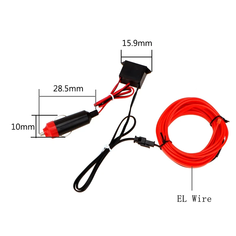 Eclairage intérieur de voiture à fil EL, LED ambiante, bande RVB flexible, escales automatiques, tube NJosé, lampe USB souple, ULd\'éclairage, bande