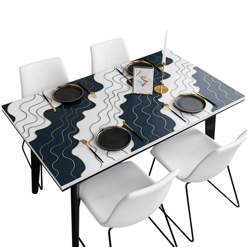 2021 New Pvc Matte Semi-Transparent PVC Table Cloths Oilproof Waterproof Plastic Table Covers Placemats Home Textiles Soft Glass
