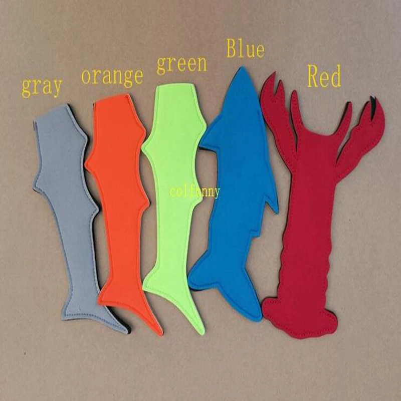 

100pcs/lot Fast Shipping New Arrival Shark & Lobster Style popsicle holder neoprene Ice Pop Sleeves Freezer For kids gift