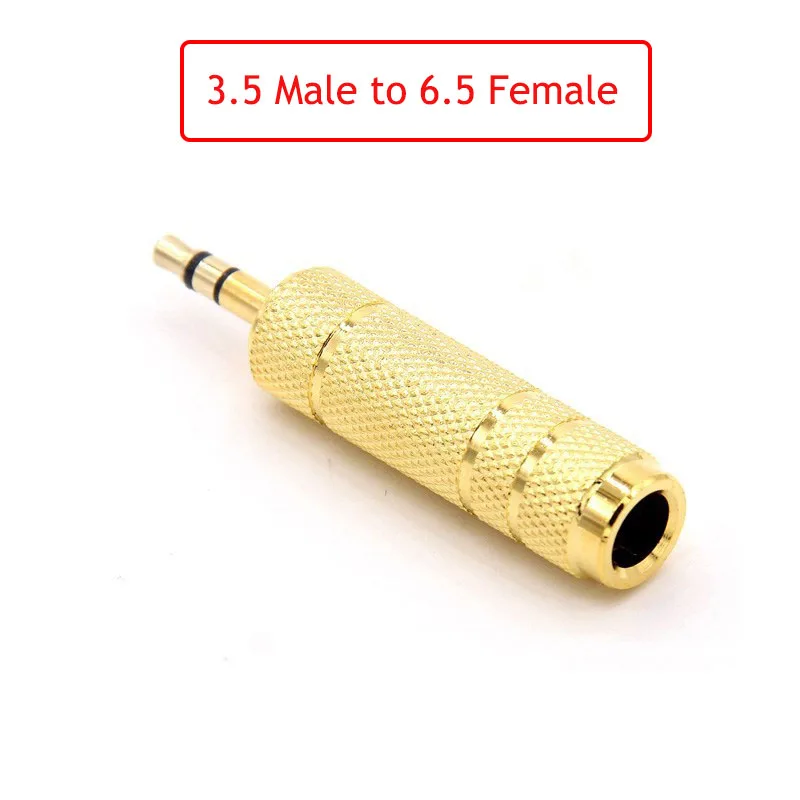 1pcs 6.5mm male to 3.5mm Audio Stereo Jack Female To 2 RCA Male Audio Jack Connector Adapter Converter for Speaker