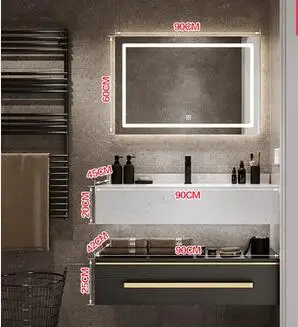 Bathroom cabinet combination simple modern bathroom rock integrated wash basin wash suit rock plate wash table