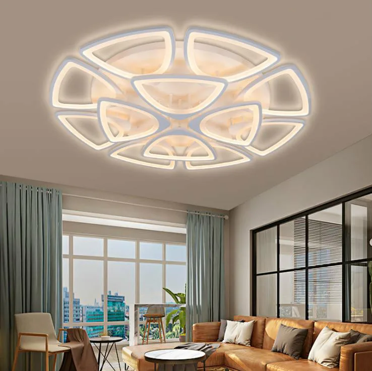 Acrylic LED ceiling lighting modern minimalist living room bedroom restaurant study lamp AC110-240V dimmable fixtures