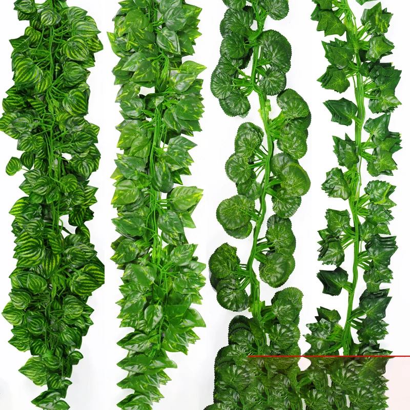 

Leaf Imitation Ivy Leaf Vine Ivy Strip Green 12PCS 2 Meters False Cn(origin)