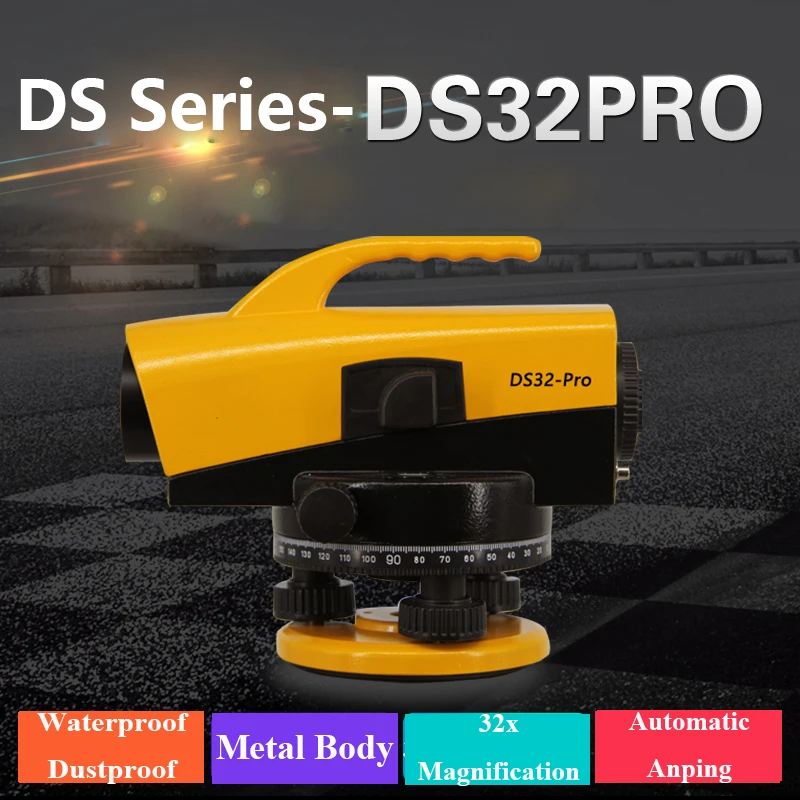 DS32 Pro Optical Municipal Engineering Measuring Level New High Precision  Instrument Parallel Tester Automatic Levelling Tool