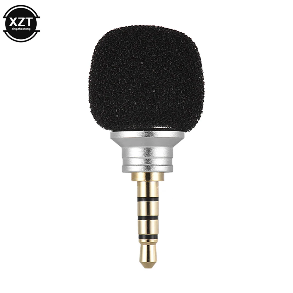 Mini 3.5mm Jack Microphone Omni-Directional Portable Small 3.5 aux Microphone for mobile/Smart phone notebook laptop Mic metal