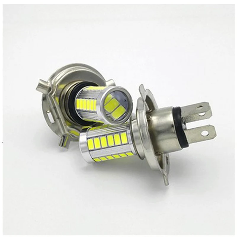 1PC H4 H7 LED Headlight 33SMD 5630 12V White Car Fog Light Driving Lamp Bulb Luminous Flux 800 LM Color Temperature 6000~6500k