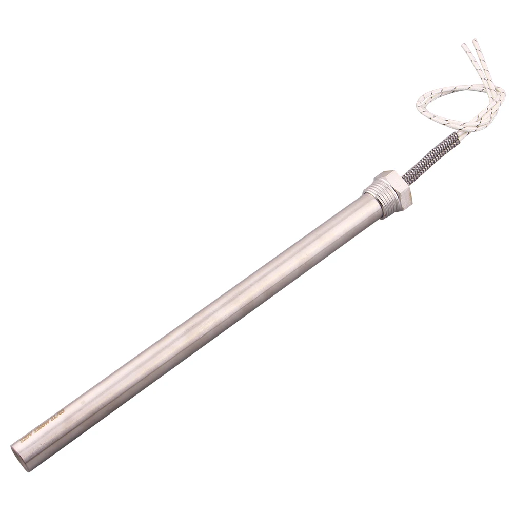 220V Cartridge Heater Cylindrical Immersion Water Heating Element Stainless Steel 1/2\