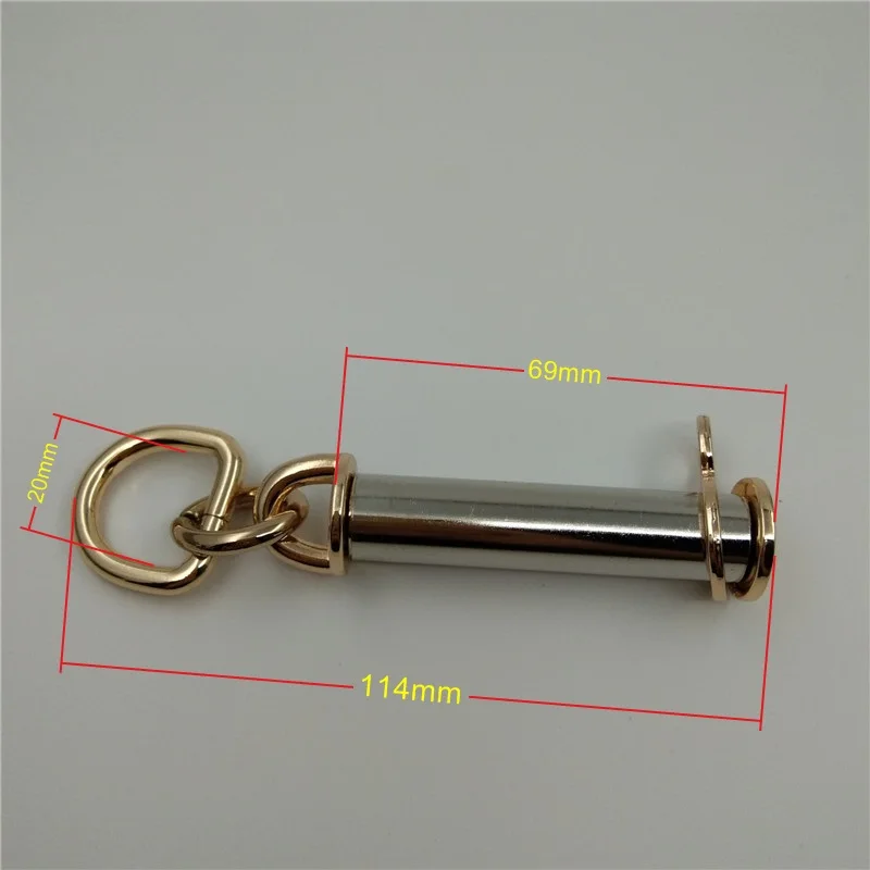 (6 PCS/lot) metal plating processing leather handbag aglet link buckle decorative accessories