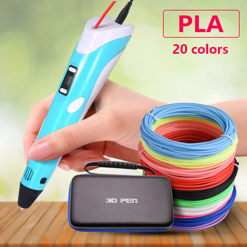 

3d pen RP 100B 1.75mm pla filament LED display model Drawing Tool birthday gift Christmas presents 3d handle