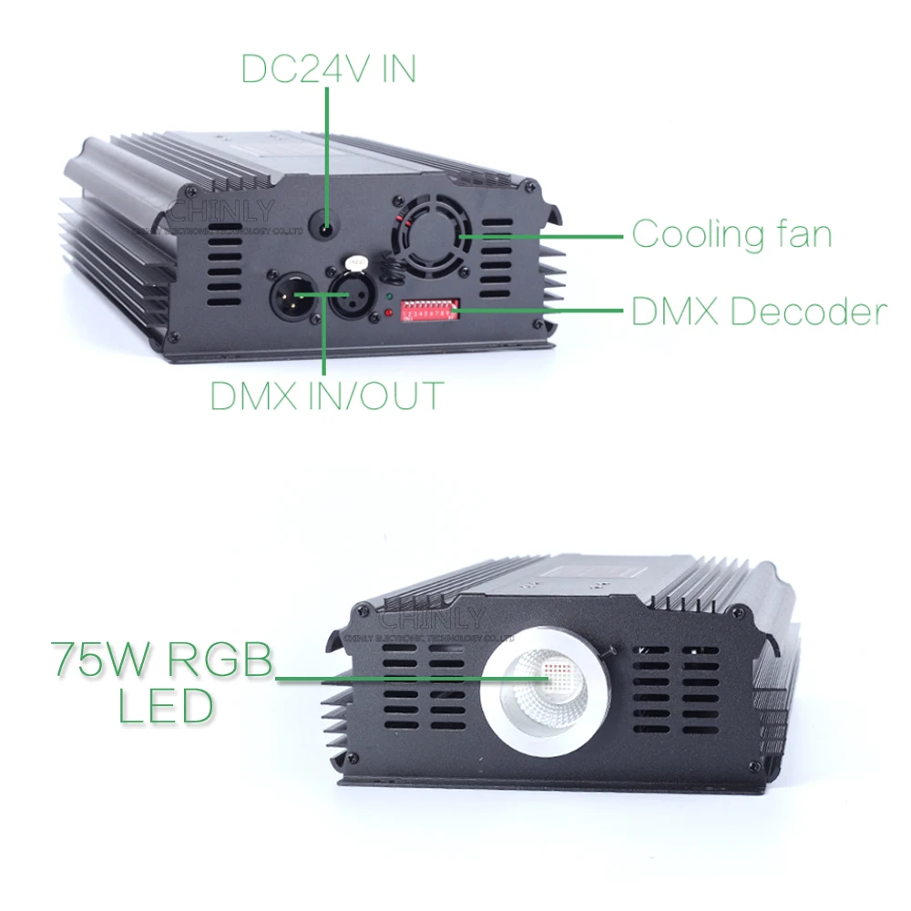 Imagem -04 - Condutor de Motor de Fibra Ótica Dmx 75w Rgb Led Controle Remoto 28key rf para Todos os Tipos de Fibra Ótica