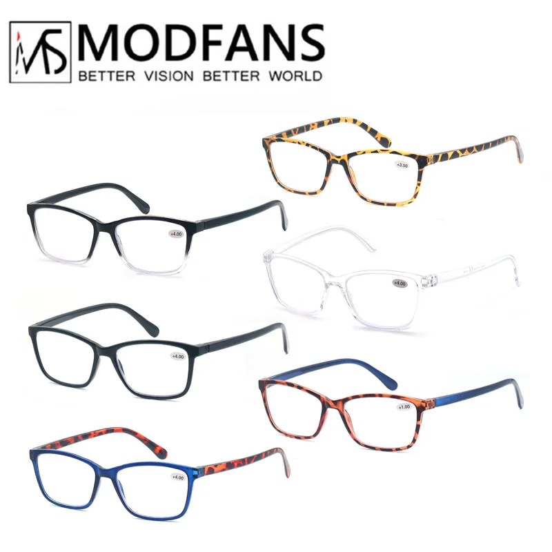 Reading Glasses Men Women Square Classic Ultralight Frame Readers Eyeglasses for Unisex Comfortable Wear with Diopter +1.0+1.5+2