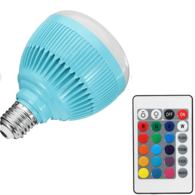 

Smart RGBW Wireless Bluetooth Speaker Bulb Music Playing Dimmable LED Light Bulb Lamp with Remote Control AC 100-240V 12W E27