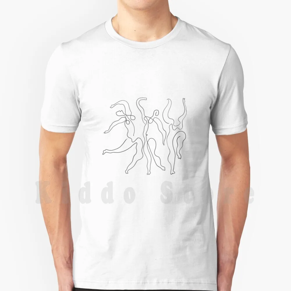 Picasso Line Art-Dancers T Shirt Men Cotton Cotton S-6xl Abstract Art Lines Minimal Art Minimalistic Minimal Abstract Picasso
