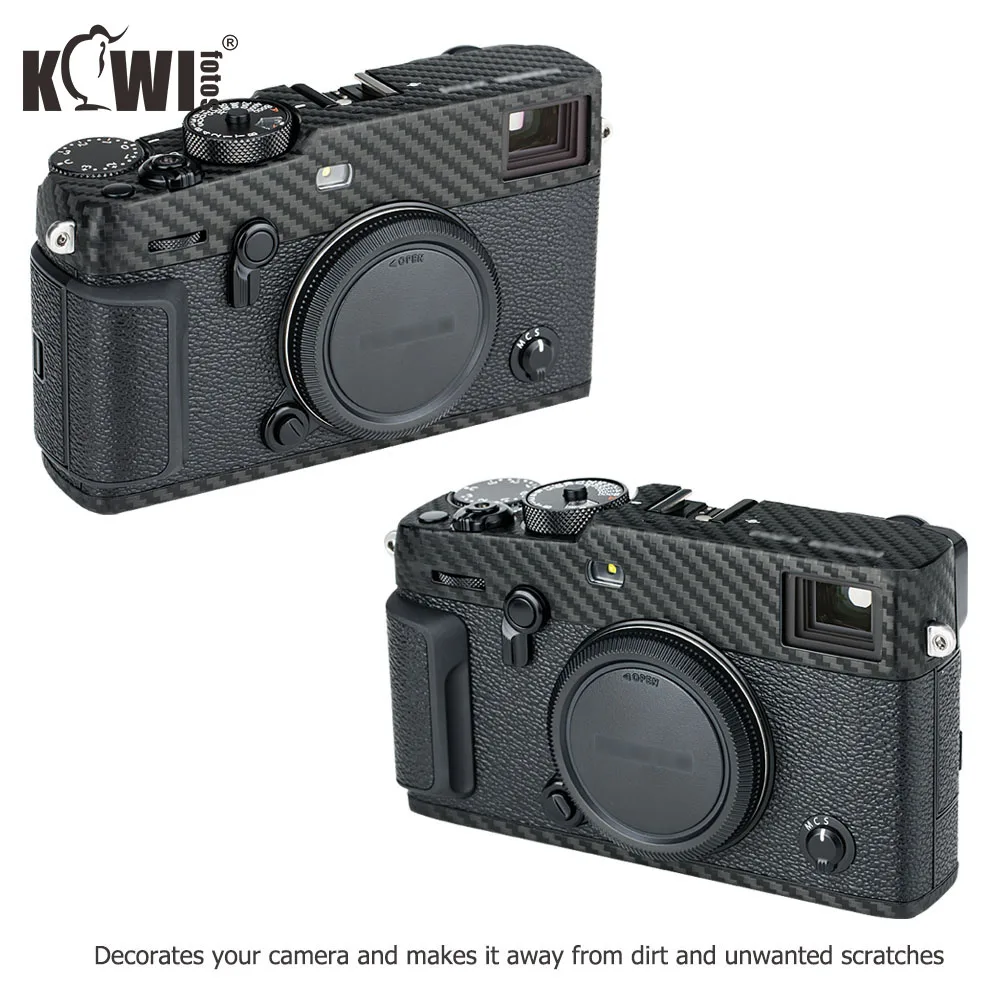 Kiwi Chống Trầy Xước Thân Máy Miếng Dán Lưng Sợi Carbon Phim Da Cho Máy Ảnh Fujifilm X-Pro3 XPro3 Miếng Dán 3M Chống-Trình Chiếu Cầm Tay