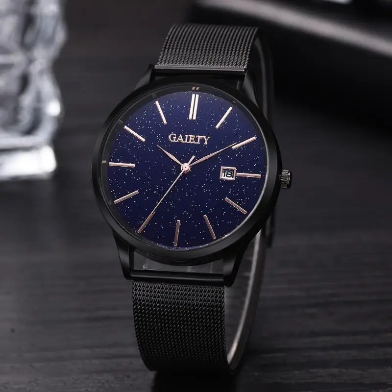 2021 Minimalist Men Fashion Gold Ultra Thin Watches Simple Men Business Stainless Steel Mesh Belt Quartz Watch Relogio Masculino