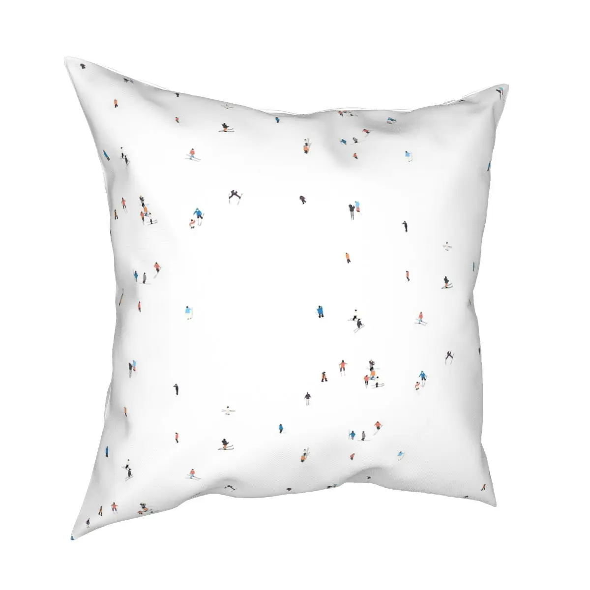 Ski Slopes Square Pillowcase Polyester Printed Decor Throw Pillow Case for Car Cushion Cover