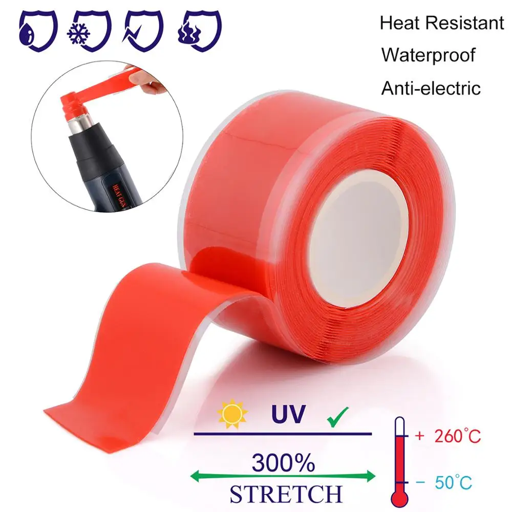 FOSHIO 100cm Hot Air Gun Heat Preservation Tape High Temperature Protector Car Vinyl Wrapping Tool Window Tint Multi Repair Tool