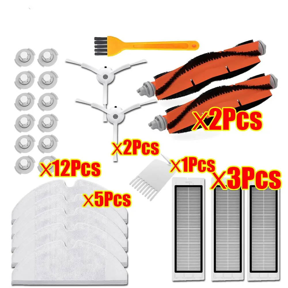 Panni per Mop filtro per lavaggio a umido spazzola laterale spazzola a rullo adatto per Robot Xiaomi Roborock S50 S51 kit di pezzi di ricambio per aspirapolvere