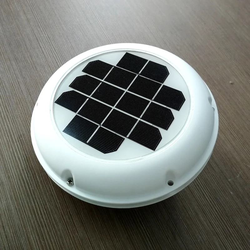 2.5W Solar Vent Fan Intake And Extractor Ventilator For Caravan Boat Rv With Rechargeable Lithium Battery Switch