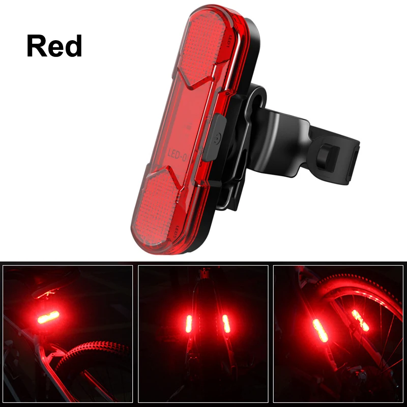 AS1010 5 x LED 4-Mode USB Rechargeable Bike Tail Light (1 pc)