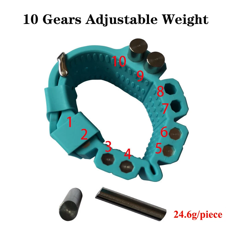 Adjustable Remove/Insert Metal Steel Column Weight-Bearing Silicone Ankle Strap Wristband Strengthening Yoga Fitness Bracelet