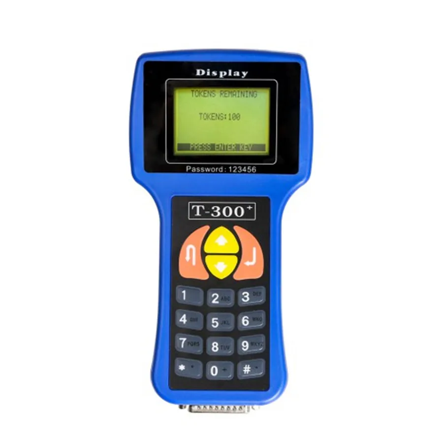 Key Programmer T300 V23.9 T-300 Unit Only Without Cables Car Immobilizer Key Maker English/Spanish Version Blue Color