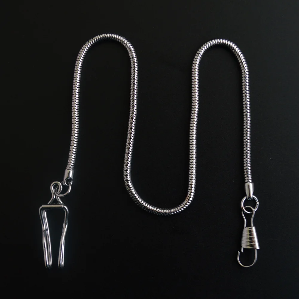Creative Snake Shape Gold Silver Alloy Chain for Pocket Watch Holder